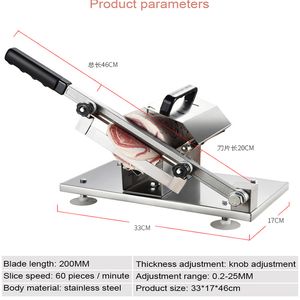 Q1-1 LewiaoAutomatic Lamb Slicer Hem Manuell Köttskärare Kommersiell Fett Biff och Mutton Roll Frozen Köttkvarn Sköljmaskin