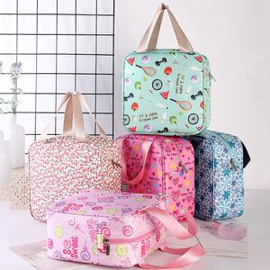 Large Capacity Storage Bag Waterproof Collapsible Wash Bag Cute Portable Printed Cosmetic Bags Cases Handing Travel Square Bags VT1572
