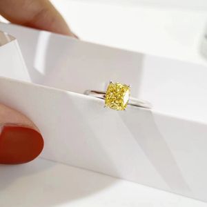Мода-2020 роскошный дизайнер роскошный желтый бриллиант кольцо одного драгоценного камня кольцо пары обручальное кольцо модный аксессуар с подарком
