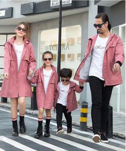 2019 New arrival Family Matching Outfits wind coat orange color Comfortable