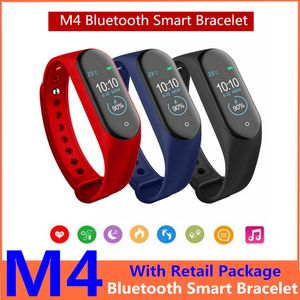 M4 inteligente Banda de Fitness Rastreador relógio de pulseira de freqüência cardíaca relógio inteligente 0,96 polegadas Smartband Health Monitor Pulseira relógio inteligente Hot