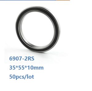 50PCS /ロット6907RS 6907-2RS 6907 RS 2RSボールベアリング35 * 55 * 10mmの深溝玉軸受35x55x10mm