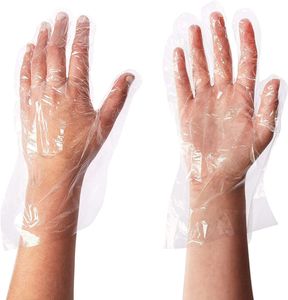 Wegwerp PE Plastic Handschoenen / BPA - Rubber - Latex Gratis / Voedselvoorbereiding - Reiniging Poly Handschoenen Grootte Groot, 1000 Stks