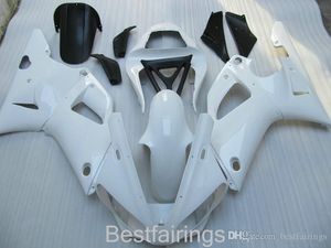 ZXMOTOR 7gifts Verkleidungsset für Yamaha R1 2000 2001 weiß schwarze Verkleidungen YZF R1 00 01 FY69