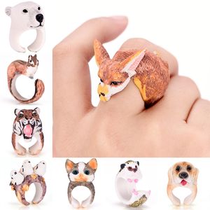 Wholesale cuff rings for sale - Group buy Cartoon Animal Bend Ring Cute D Cuff Open Adjusted Cute Animal Rings