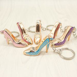 Moda damska łańcuch na kluczowe obcasy w łańcuchu Torebka Buty Buty Charm Key Ring Tkanina Torba Biżuteria DC267