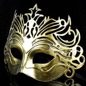 Máscaras romano do soldado masculino filigrana Laser Cut Men Venetian Masquerade Eye Festa Halloween Cosplay Máscaras casamento Mardi Gras Bola WY822