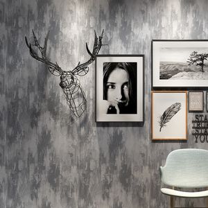 産業界の壁紙熱い販売の壁紙家の装飾セメント灰色DIY壁紙装飾レストラン/コーヒーショップ