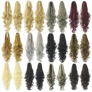 Synthetic Claw on Ponytail hair extension fake ponytail hairpiece for women black brown tail hair extension hair