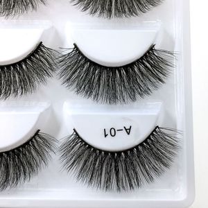 False Eyelashes Five Pairs-Pack Thick Natural Long Fake Lashes Hand Made Soft Hair Makeup for Eyes