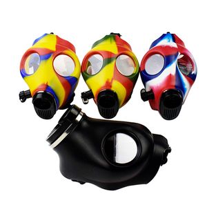 Silicone Mask Creative Smoking Pipe Gas Pipes Acrylic Bongs Tabacco Shisha Mix Color