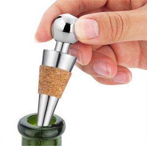 alloy material Silicone cork Bottle Stopper Wine Storage Twist Cap Plug Reusable Vacuum Sealed Bottle Stopper gift DLH425
