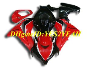 Motorcykel Fairing Kit för Honda CBR1000RR 08 09 10 11 CBR 1000RR 2008 2009 2011 CBR1000 ABS TOP Röda svarta Fairings Set + Presenter HM49