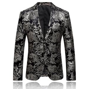 Feitong Blazer костюм мужское платье флористический костюм зарезанный отворот Slim Fit кнопка стильный пиджак пальто куртка мужчины Masculino 2019