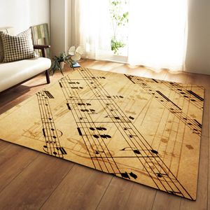 Heimtextilien, modischer gelber Musik-cooler Klavierteppich, große Größe, Originalität, Badezimmer-Fußmatte, saugfähige Bodenmatte, Kristallsamt