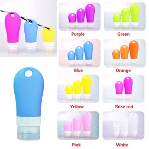 38ml 60ml 90ml portátil Enchimento Silicone Garrafa Viagem Homens Mulheres Shampoo Bath Turismo Cosméticos Organizador Silica Gel ferramentas de bolso garrafa