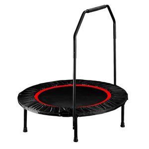 Foldable Mini Trampoline Fitness Rebounder with Foam Handle Jumping Exercise Trampoline for Kids Adults Indoor House Play