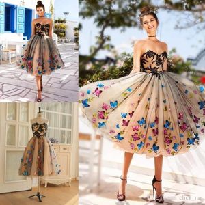 Ball Gown Short Cheap Homecoming Dresses Graduation Dress Tulle Embroidery cocktail Party Dresses Lace Up Sweet 15 Dresses