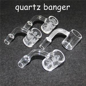 Prego do Banger de quartzo com novos pregos de quartzo do teste padrão com junção clara masculina de 14mm para o equipamento de vidro da barra de vidro