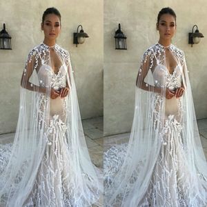 Vintage 2019 Wedding Wrap White Ivory Bridal Shawl Customized Jewel Neck Sleeveless Lace Plus Size Wedding Cape