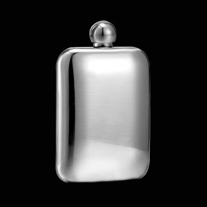 Wholsale 6 OZ Shiny Surface Hip Flask Stainless Steel Wine Alcohol Liquor Flask with Screw Lid Free Funnel Inclued