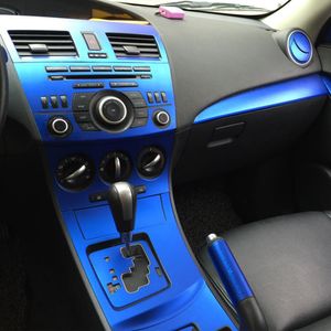 For Mazda 3 2010-2015 Interior Central Control Panel Door Handle 3D/5D Carbon Fiber Stickers Decals Car styling Accessorie