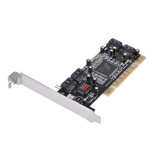 Freeshipping PCI to 4 Internal SATA Port 1.5Gbps Sil3114 Chipset RAID Controller Card Computer Components