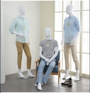 Fashion Style Fiberglas Glanz Weiß Schaufensterpuppe Männliche Schaufensterpuppe Direkter Verkauf ab Werk im Sonderangebot