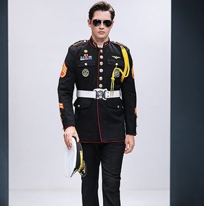 Spring Autumn Navy captain Seaman Costume Quality Seafarer Uniform luxury cruise ship Security Guards Suits Hat Jacket Pants Accessories