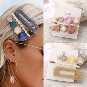 Fashion Acrylic Hair Clips set Pins Barrettes Accessories For Women Girls Hairclip Headdress Hair Jewelry