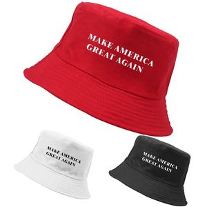 패션 여행 어부 모자 아메리카 그레이트 다시 편지 인쇄 양동이 모자 트럼프 2020 선거 모자 야외 와이드 브림 태양 바이저 VT0542
