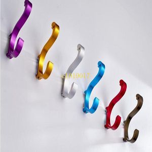 200pcs/lot Modern Aluminum Alloy Hooks Kitchen Door Rear Coat Wall Hooks For Clothes Bathroom Hardware Accessories