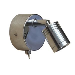 Tokili Etagenbett-Lichter, drehbare Leselampe, zylindrischer Kopf, integrierter Treiber, 3 W, integrierte LED, Chrom-Finish für Hotel, Wohnheim, Wohnmobil, Yacht, AC100–240 V, DC12–24 V