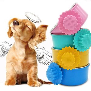 Pet Coverer Dog Miska Ze Stali Nierdzewnej Jedzenie Wiszące Puchar Skrzynki Klatki Postu Ptak Ptak Pet Drink Water Bowl Dish Accessory