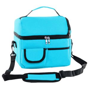 Designer- Insulated Thermal Bag Double-layer Unisex Lunch Bag Lunch Box Waterproof Fresh Keeping Picnic Bags