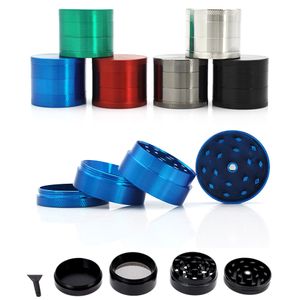 Dry Herb 4 layer colorful Zinc alloy Grinder 40mm Diameter tobacco crusher for smoking portable Muller smoking accessories