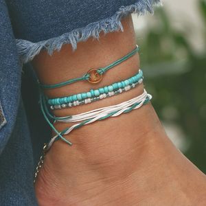 Onda Multilayer Spin Drift Corrente de Anklet Mulheres Anklets Pulseira Moda Moda Jóias e Sandy Drop Ship