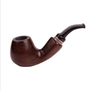 Tubo de sândalo preto Handmade Ebony Bend Pipe Acrílico Bend Handle conjunto completo de acessórios