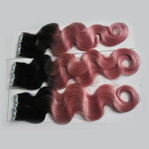 body wave Human Hair Extensions Tape in Hair 120pcs Tape in Remy Human Hair Extensions Seamless Skin Weft Adhesive 300g Glue on Extensions