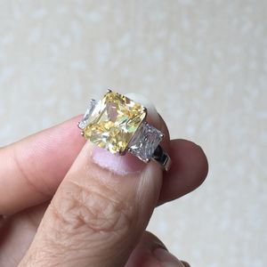 Fashion- Nano Russian Princess Cut Ring 925 feste Sterlingsilber-Satz-Qualitäts-beste Marke Schmucksachen für Frauen