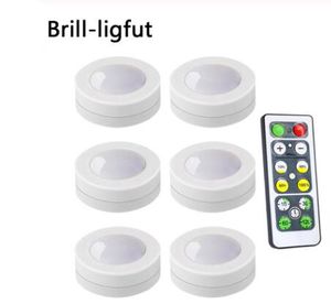 Wireless Dimmable Touch Sensor LED Under Kitchen Cabinets lights LED Puck Lights For Close Wardrobe Stair Hallway Night lamp