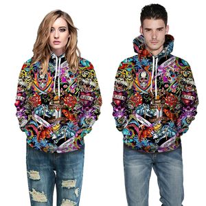 Mode 3d print hoodies sweatshirt casual pullover unisex höst vinter streetwear utomhus slitage kvinnor män hoodies 048