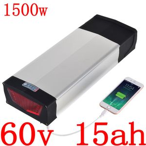 60V Batterie 15AH Elektrofahrradbatterie 1500W 10AH 12AH 13AH 18AH Lithium-Pack mit 2A Ladegerät kostenlos