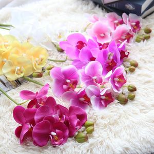 Ny ankomst Silk Moth Orchid Artificial Flower Fjäril