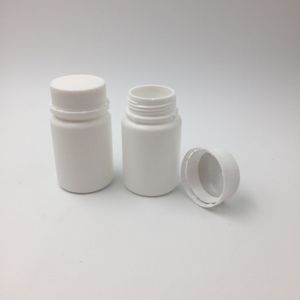 50pcs/lot 50cc HDPE Tamper proof Capsules Bottle Plastic White Bottle