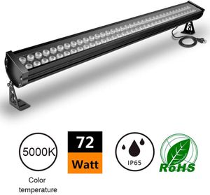 72W Светодиодные стены стиральная машина Linear Light Bar, [200W HPS / HID Эквивалент], AC100-240V, IP65 водонепроницаемая, 3.2ft / 40 дюймов, церкви, гостиницы