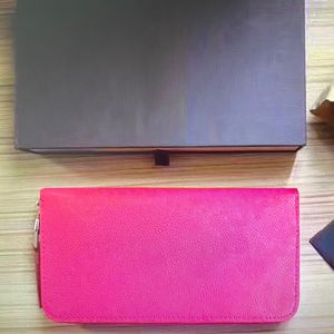 M61865 Najwyższej Jakości Tłoczenie Empreinte Skórzane Zippy Portfel Dla Kobiet Długi Zipper Woodek Wallet Zip Posiadacze karty Portfele Woman Portfele 61865