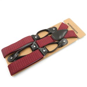 Människans suspenders 3.5 * 125cm 23 färger 6 klipp längre version Clip-on Vuxen Y-elastiska justerbara hängslen Julklapp Gratis frakt