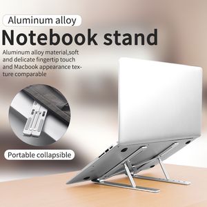 Aluminiumlegering Justerbar bärbar dator Ställ vikning Bärbar för anteckningsbok MacBook Computer Bracket Lyftkylhållare Släpp