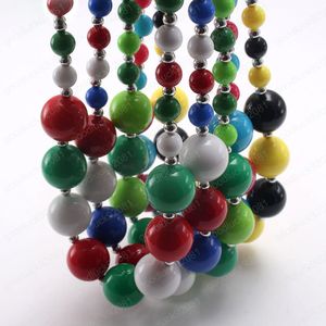 Vendita calda Chunky ragazze dei capretti Coloful Beads Bubblegum mano sfera rotonda della collana dei monili regalo collana in rilievo Per Ragazzi